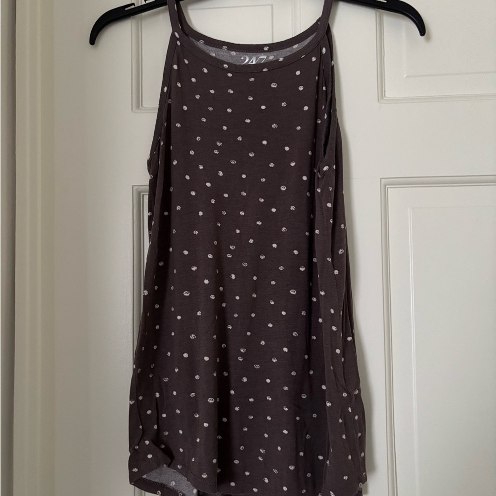 NWOT Maurices Brown Polka Dot Camisole